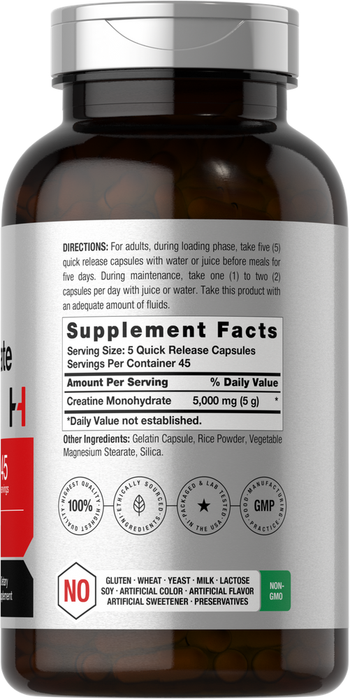 Creatine Monohydrate 5g | 225 Capsules