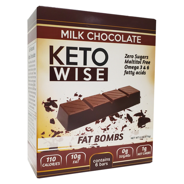 Keto Wise Fat Bomb - Milk Chocolate Bar - High-quality Candies by Keto Wise at BariatricPal Store