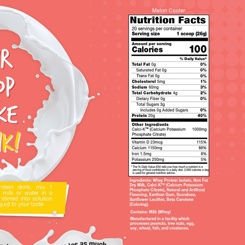 Inspire Melon Cooler Protein Powder by Bariatric Eating CLEARANCE: Best by July 31, 2024)